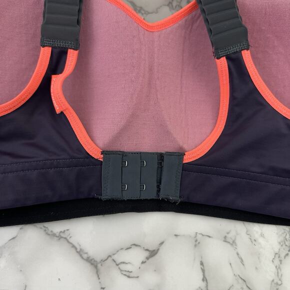 Kari Traa Womens Sports Bra Size 80 D 34 D Purple Pink Adjustable Strap - Picture 5 of 6